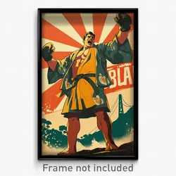 Brazilian Movie Poster - Man Feeling Hate, Interesting Mittens (Art Print)