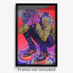 Anime Art Poster - Man Feeling Pessimism Wearing Handsome Leggings (Print)