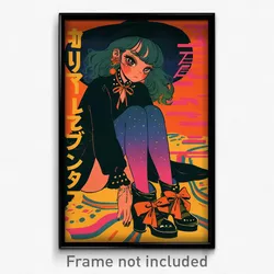 Mexican Movie Poster - Girl Feeling Nervous, Fabulous Footwear Bow (Art Print)