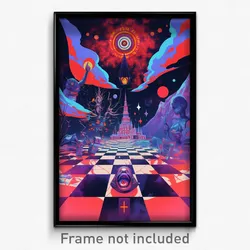 Movie Art Poster - Imaginary Abbey (Psychedelic Trippy Retro Cartoon Film Print)