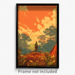 Brazilian Movie Poster - Damp Campsite (Brazil Psychedelic Art Retro Film Print)