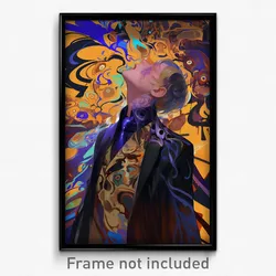Art Poster - Boy Feeling Passion Wearing Quirky Sleeveless Jacket (Art Print)