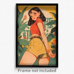 Vietnamese Movie Poster - Woman Feeling Disappointment, Nifty High Waist Shorts