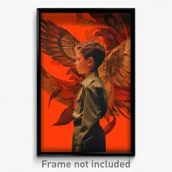 Indonesian Movie Poster - Boy Feeling Apprehension, Elegant Wings (Art Print)