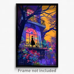 Art Poster - Haunting Stockade (Psychedelic Trippy Weird 11x17 Print)