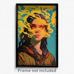 Greek Movie Poster - Woman Feeling Attentiveness, Ragged Hooded Track Jacket