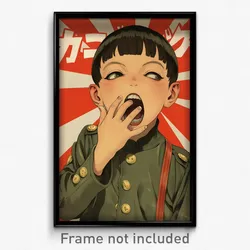 French Movie Poster - Boy Feeling Yawning, Glossy Green (France Film Art Print)
