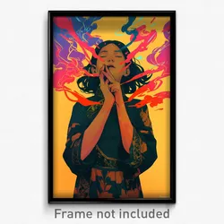 Indonesian Movie Poster - Woman Feeling Serenity, Rundown Baggy Clothes (Print)