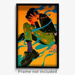 Spanish Movie Poster - Man Feeling Dislike, Gripping Gradient Legwear (Print)
