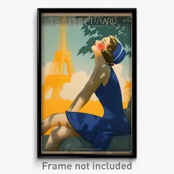 French Movie Poster - Man Feeling Empathy, Imaginary Microdress (Art Print)