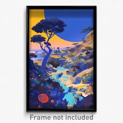 Art Poster - Spectacular Atoll (Psychedelic Trippy Weird 11x17 Print)