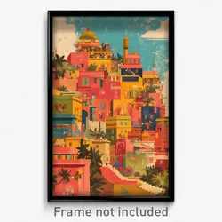 Bollywood Movie Poster - Advanced European City (India Hindi Film Art Print)