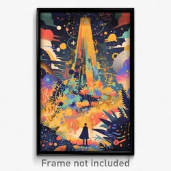 Russian Movie Poster - Colorful Butte (Russia Psychedelic Art Retro Film Print)