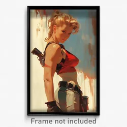 Movie Art Poster - Woman Feeling Hate, Interesting Tank Top (Retro Film Print)