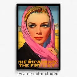 French Movie Poster - Girl Feeling Trust, Second Hand Pink Scarf (Art Print)