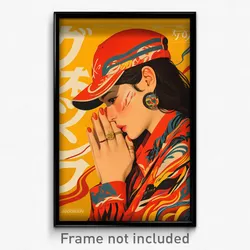 Indonesian Movie Poster - Woman Feeling Brooding, Red Baseball Uniform (Print)