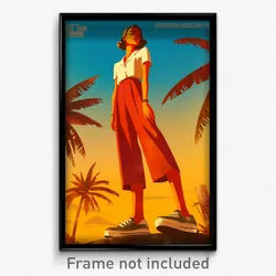 Brazilian Movie Poster - Woman Feeling Smug, Orderly Sneakers (Brazil Art Print)