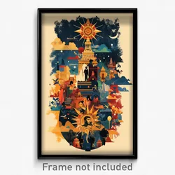 Bollywood Movie Poster - Flying Protectorate (India Retro Hindi Film Art Print)