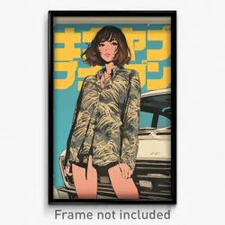 German Movie Poster - Girl Feeling Patience, Urban Hawaiian Shirt (Art Print)
