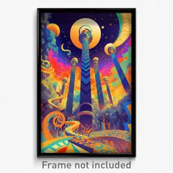 Greek Movie Poster - Mysterious Pipes (Greece Psychedelic Art Retro Film Print)