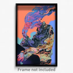 Art Poster - Puzzling Body (Psychedelic Trippy Weird 11x17 Print)