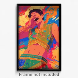 Bollywood Movie Poster - Boy Feeling Flakey, Lovely Midriff Sarashi (Art Print)