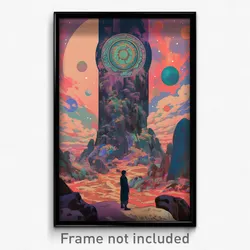 Movie Art Poster - Tall Dungeon (Psychedelic Trippy Retro Cartoon Film Print)
