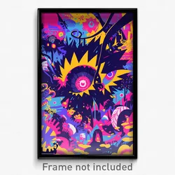 Icelandic Movie Poster - Silly Post (Iceland Psychedelic Art Retro Film Print)