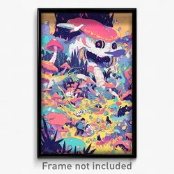 Art Poster - Shifty Festival (Psychedelic Trippy Weird 11x17 Print)