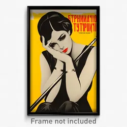 Russian Movie Poster - Woman Feeling Troubled, Wild Leotard Clothes (Art Print)
