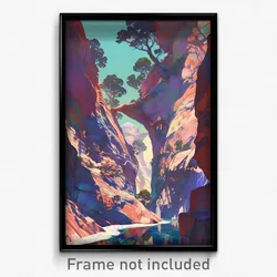 Art Poster - Advanced Ravine (Psychedelic Trippy Weird 11x17 Print)