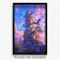 Art Poster - Monumental Roost (Psychedelic Trippy Weird 11x17 Cartoon Print)