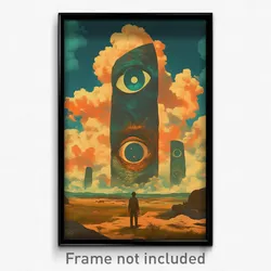 Movie Art Poster - Grandiose Isle (Psychedelic Trippy Retro Cartoon Film Print)