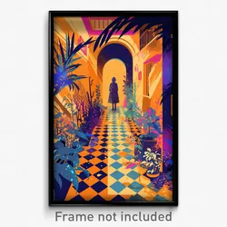 French Movie Poster - Thorny Hallway (France Psychedelic Art Retro Film Print)