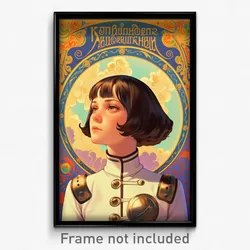 Russian Movie Poster - Girl Feeling Perplexed, Bubbly White Armor (Art Print)
