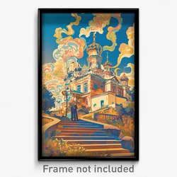 Russian Movie Poster - Majestic Chateau (Russia Retro Film Art Print)