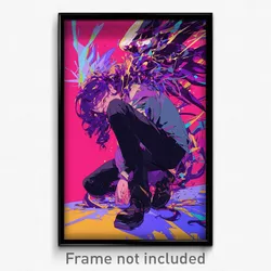 Anime Art Poster - Man Feeling Sadness Wearing Small Black Pants (Print)