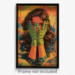 Bollywood Movie Poster - Girl Feeling Brazen, Sturdy Green Gloves (Art Print)