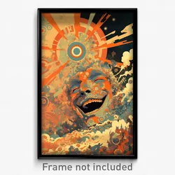 Greek Movie Poster - Slimy Muster (Greece Psychedelic Art Retro Film Print)