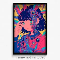 Movie Art Poster - Girl Feeling Dread, Cute Living Clothes (Retro Film Print)