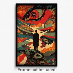 Hebrew Movie Poster - Ordinary Realm (Israel Psychedelic Art Retro Film Print)