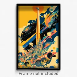 Icelandic Movie Poster - Long Berlin (Iceland Psychedelic Art Retro Film Print)