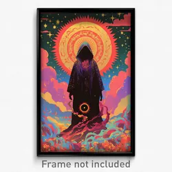 Movie Art Poster - Modest Hospice (Psychedelic Trippy Retro Cartoon Film Print)