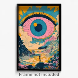 Mexican Movie Poster - Pink Mooring (Mexico Psychedelic Art Retro Film Print)