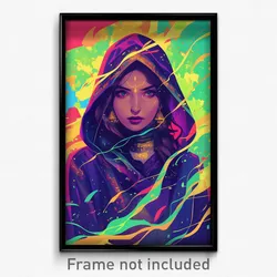 Bollywood Movie Poster - Girl Feeling Passion, Enchanted Hooded Track Jacket