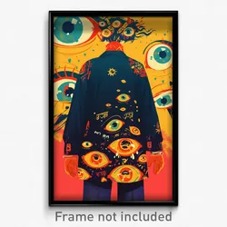 Bollywood Movie Poster - Man Feeling Ambivalence. Jacket Around Waist