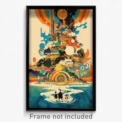 Spanish Movie Poster - Hidden Sands (Spain Psychedelic Art Retro Film Print)