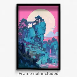 Icelandic Movie Poster - Pink Hideout (Iceland Psychedelic Art Retro Film Print)