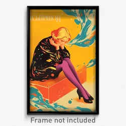 Russian Movie Poster - Woman Feeling Self Understanding, Awesome Purple Legwear