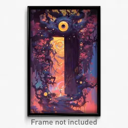 Art Poster - Fabulous Door Knob (Psychedelic Trippy Weird 11x17 Print)